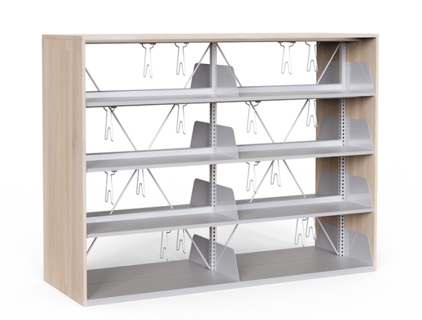 Wooden & Metal Library Shelving