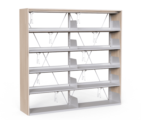 Wooden & Metal Library Shelving