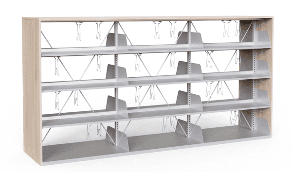 Wooden & Metal Library Shelving
