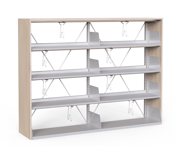 Wooden & Metal Library Shelving